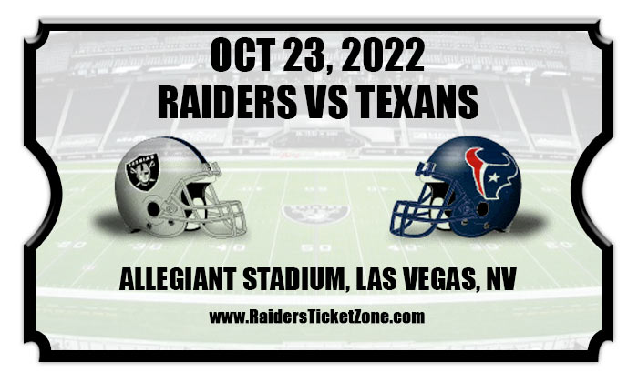 texans vs raiders tickets 2022